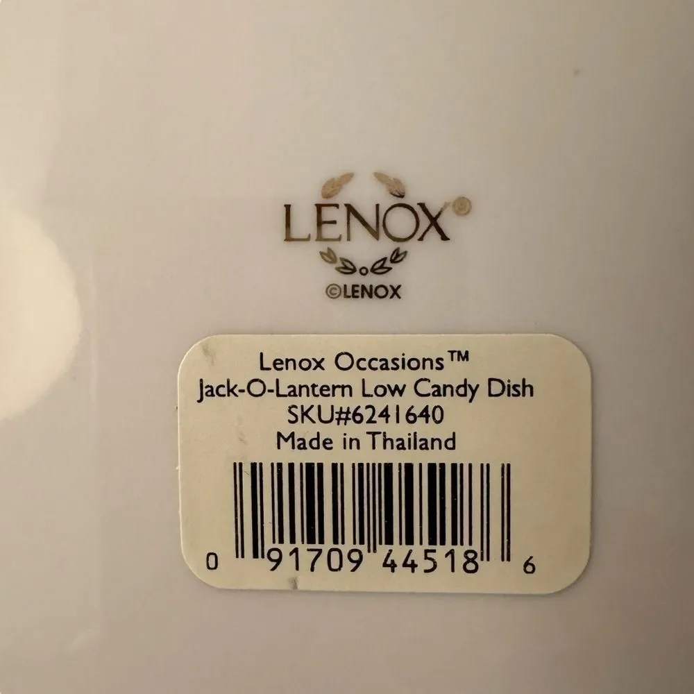 Lenox Occasions Jack o Lantern Low Candy Dish Halloween